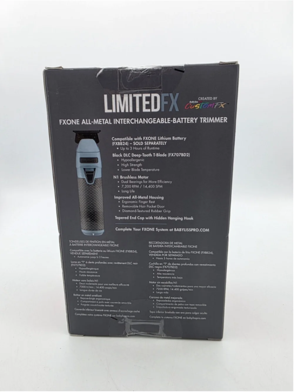 BaBylissPRO FXONE LimitedFX Trimmer Matte Blue Trimmer LFX799BC T-Blade